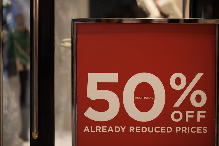 50% off sales sign