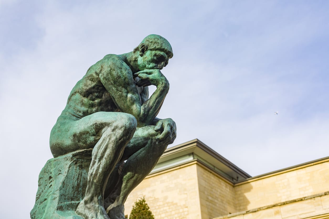 Famous sculpture called the thinker