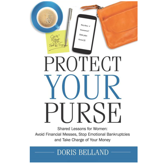 A cover of Doris Belland's book called Protect Your Purse