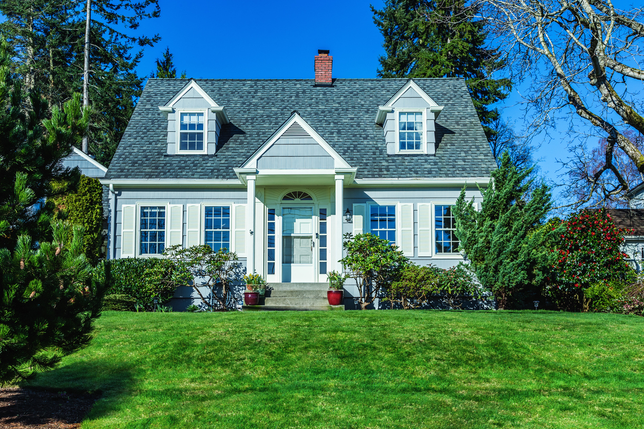 The exterior of a small house