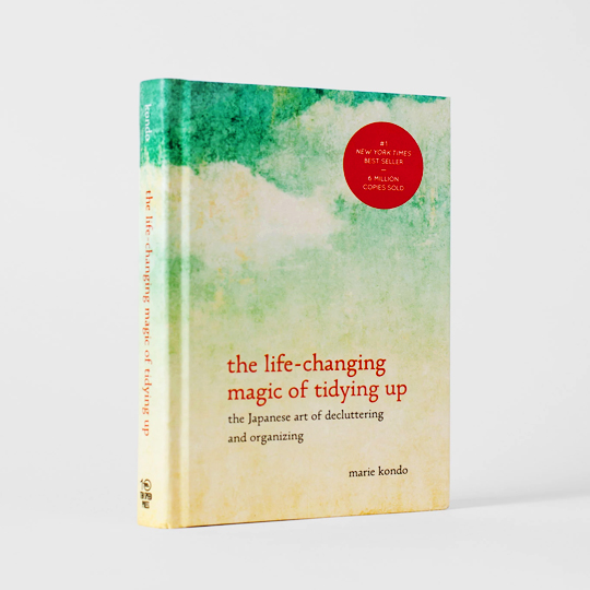 The cover of Marie Kondo's book called the life-changing magic of tidying up