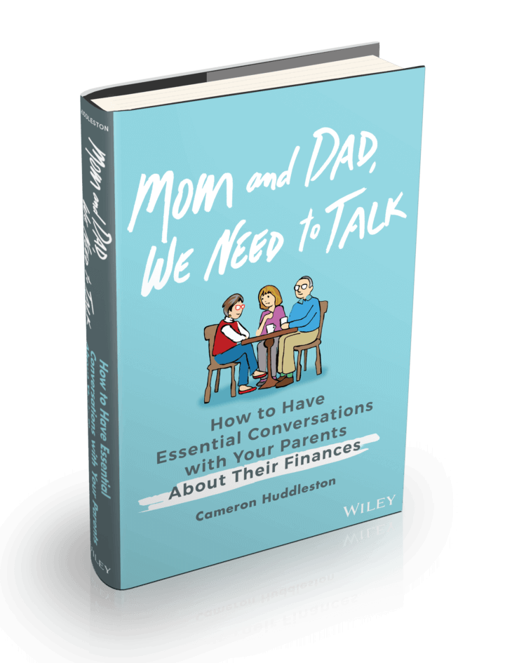 The cover of Cameron Huddleston's book Mom and Dad We Need to Talk