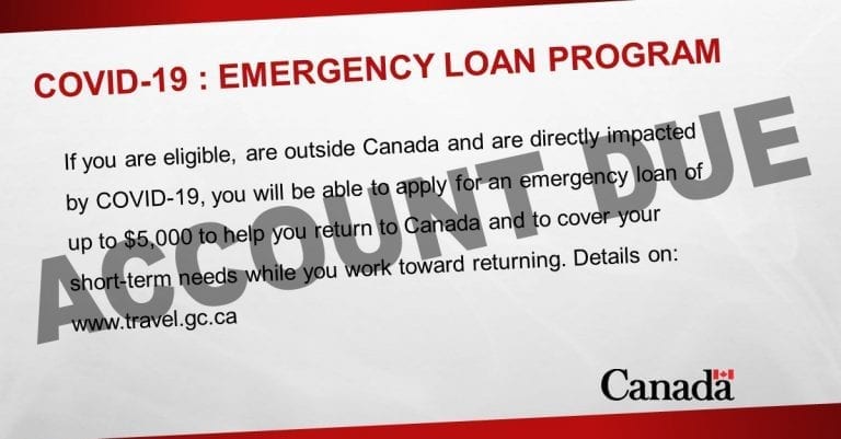 Collection of Emergency Loan for Canadians Abroad